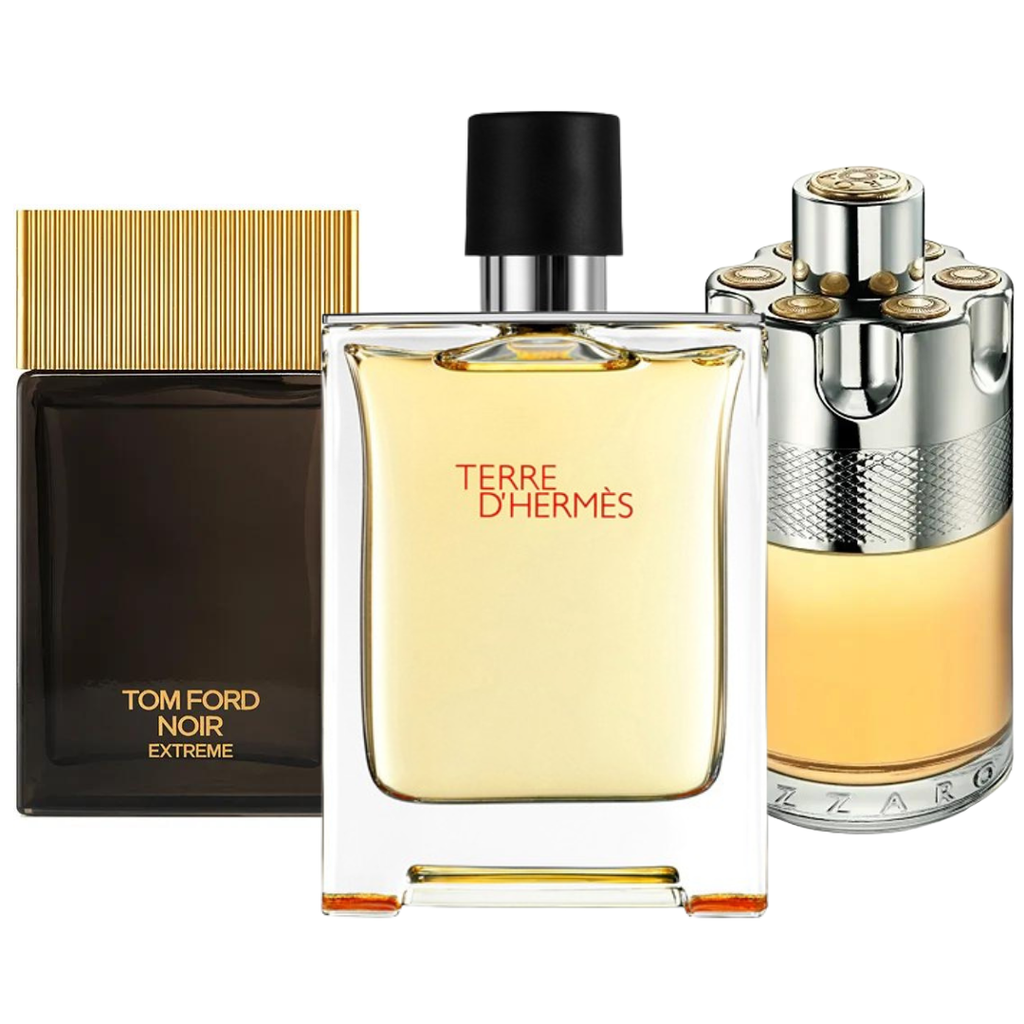 Combo de 3 perfumes Terre de’Herme, Azzaro Wanted, Tom Ford Noir Extreme 100ml